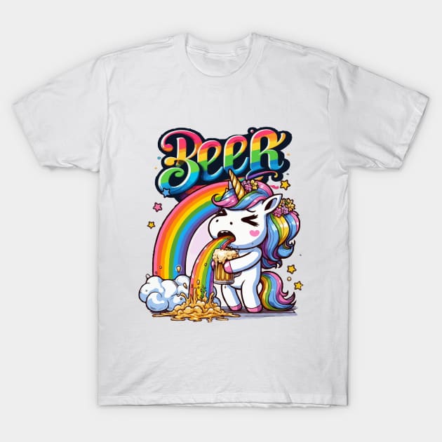 Unicorn Drink T-Shirt by PGasbarroneArt